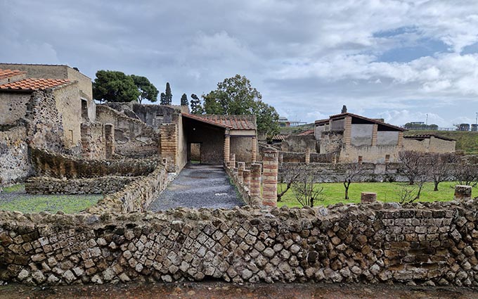 Vue d'une villa d'Herculanum